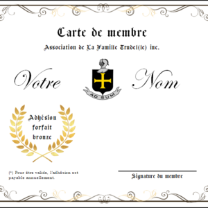 Membre Bronze – Bronze Membership