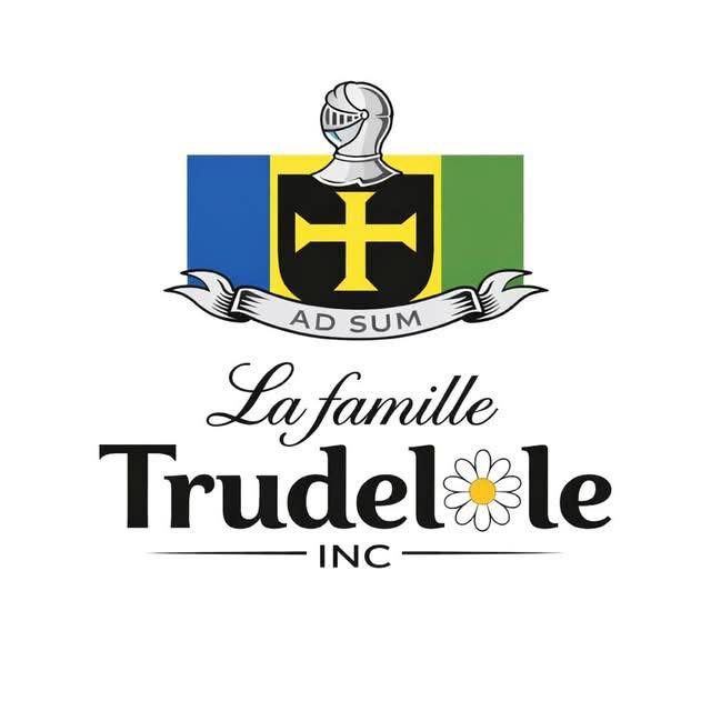 Logo de l'association combinant le blason et le drapeau Trudelle